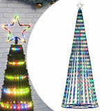 VidaXL Cône lumineux 475 LED multicolores 247 cm