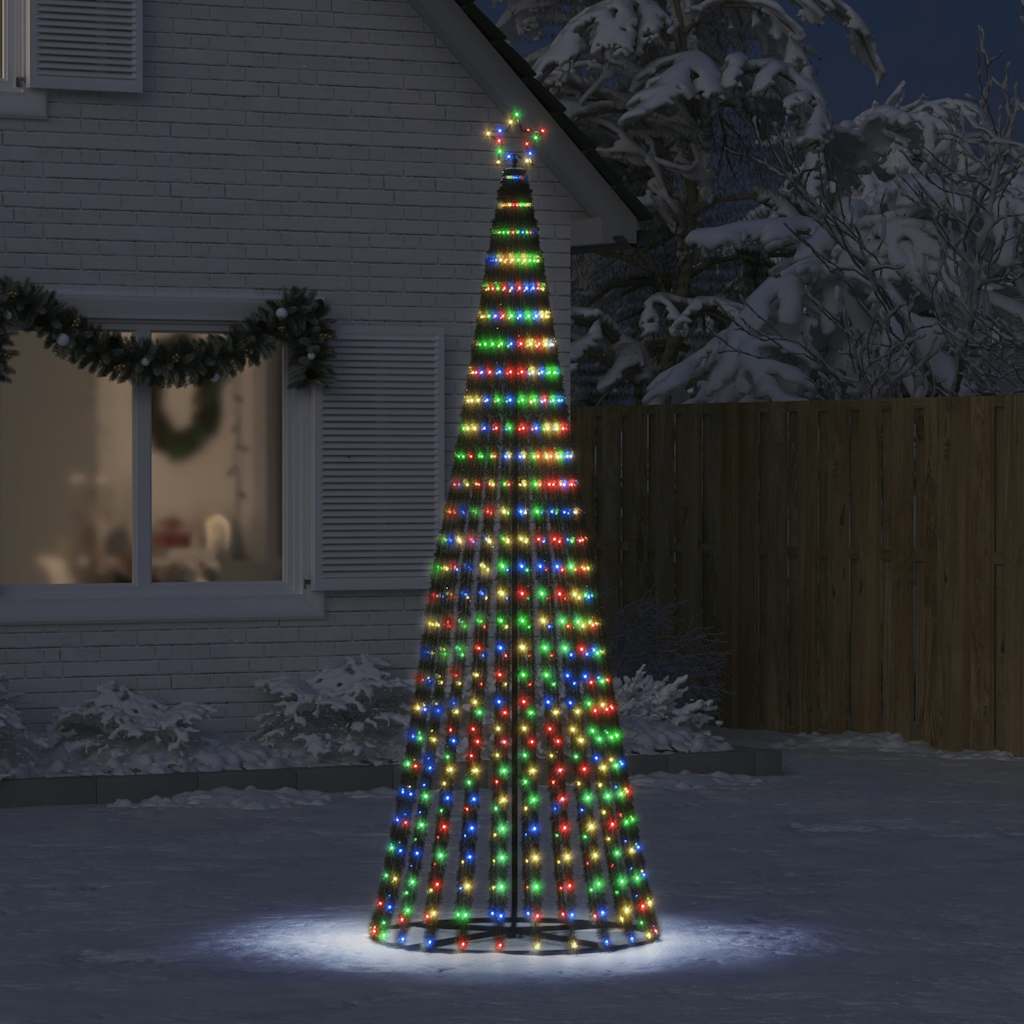 VidaXL Cône lumineux 475 LED multicolores 247 cm