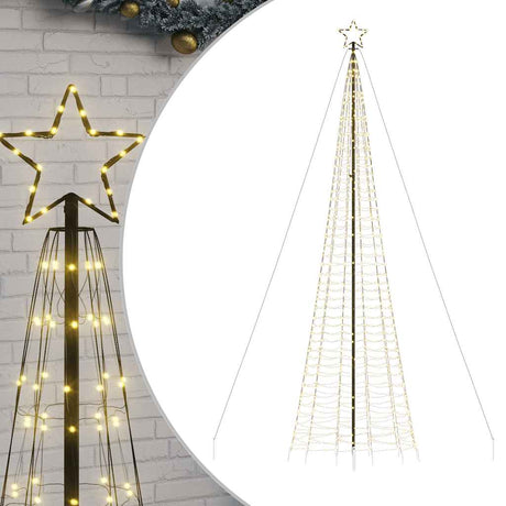 VidaXL Sapin de Noël LED avec piquets 1534 LED blanc chaud 500 cm