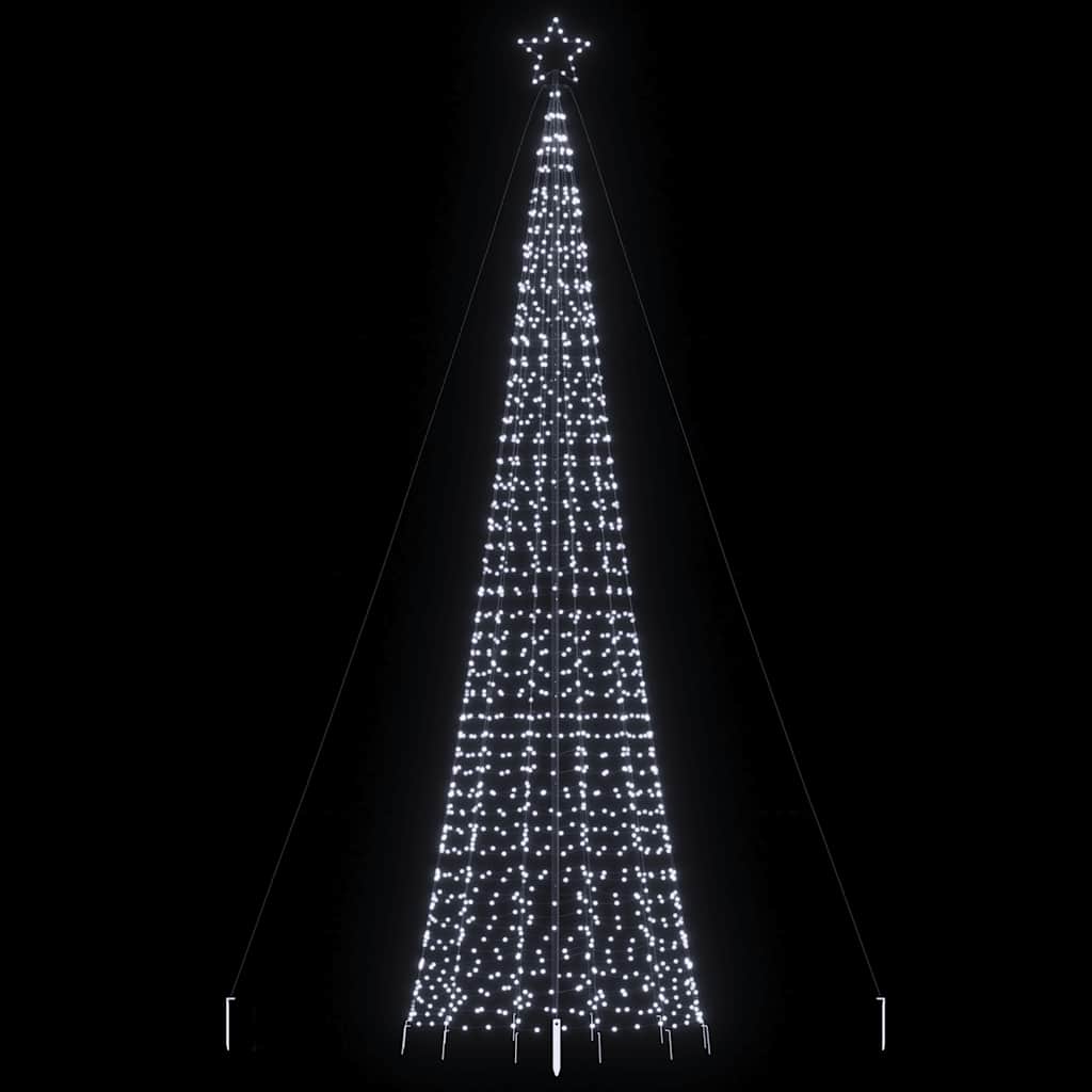 VidaXL Cône lumineux avec piquets de terre 1534 LED blanc froid 500 cm