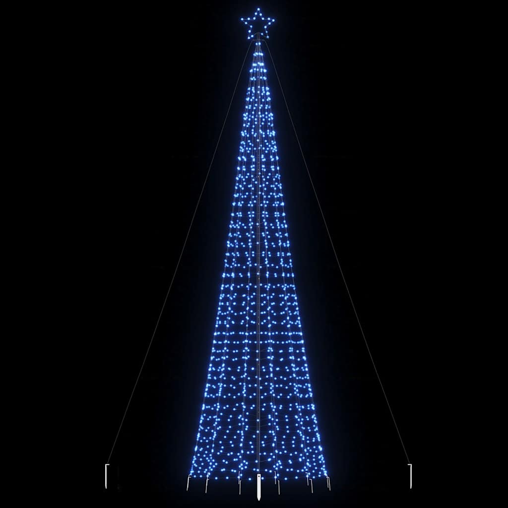 Vidaxxl Sapin de Noël LED avec piquets 1534 LED 500 cm bleu