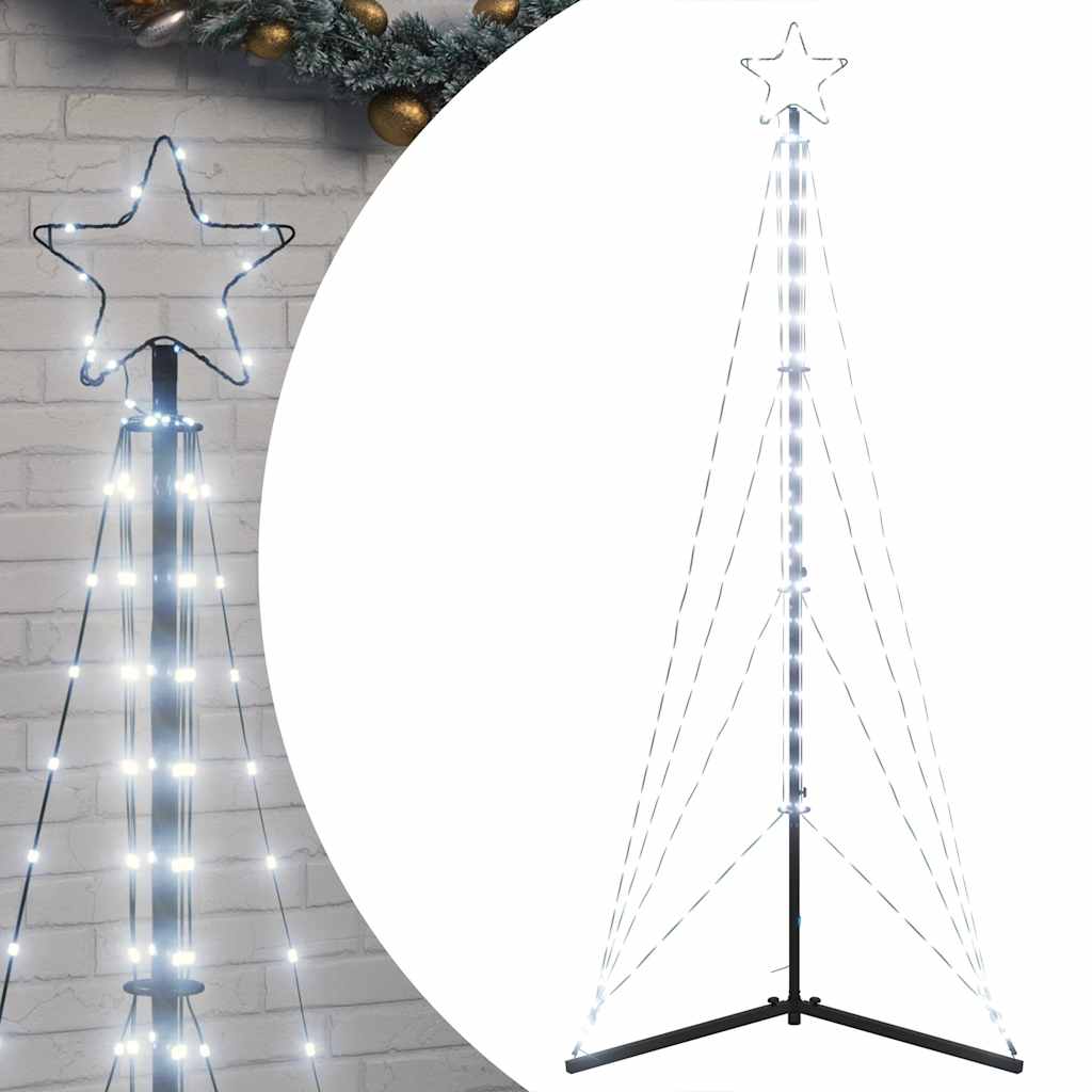 Vidaxxl Sapin de Noël LED 363 LED blanc froid 182 cm