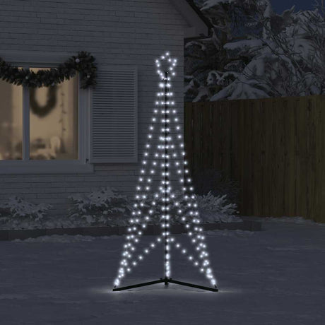 Vidaxxl Sapin de Noël LED 363 LED blanc froid 182 cm