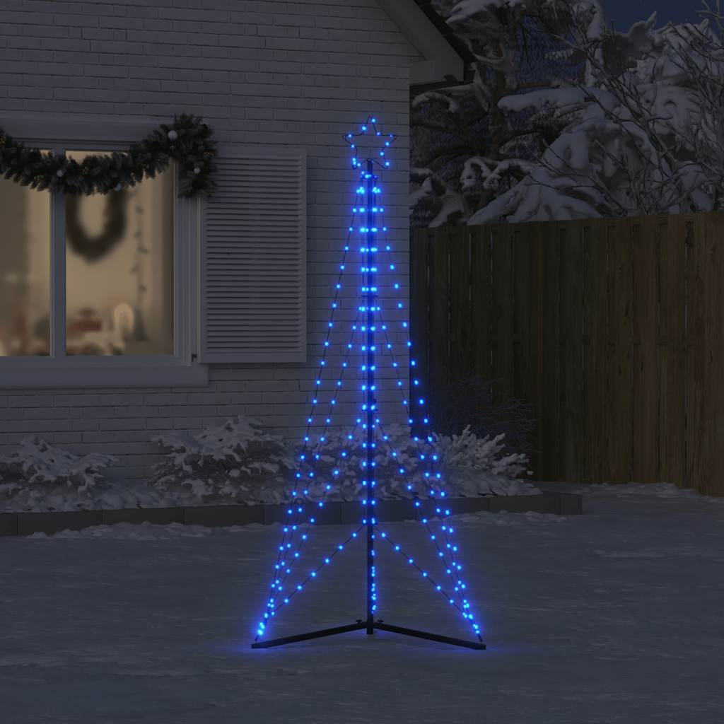 Vidaxl led-kerstboom 363 leds 182 cm blauw