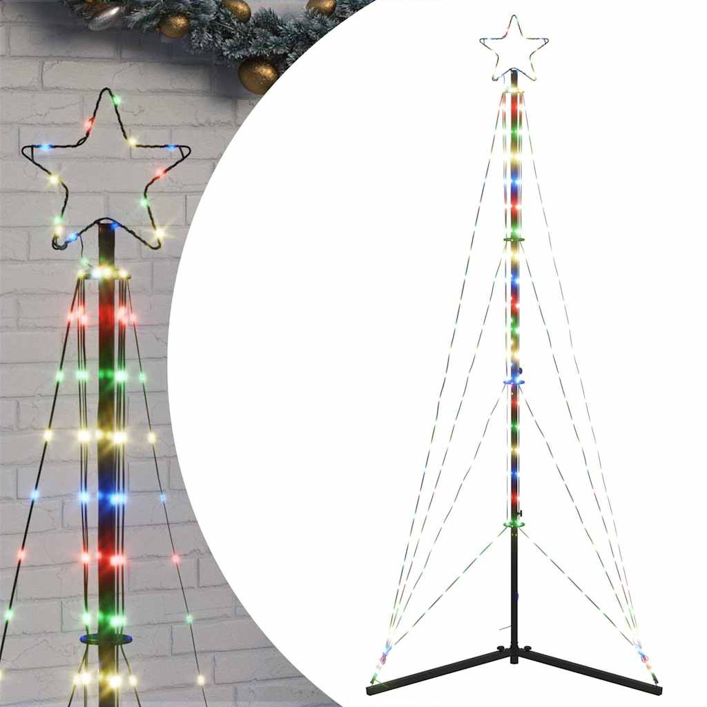 Vidaxxl Sapin de Noël LED 363 LED colorées 182 cm