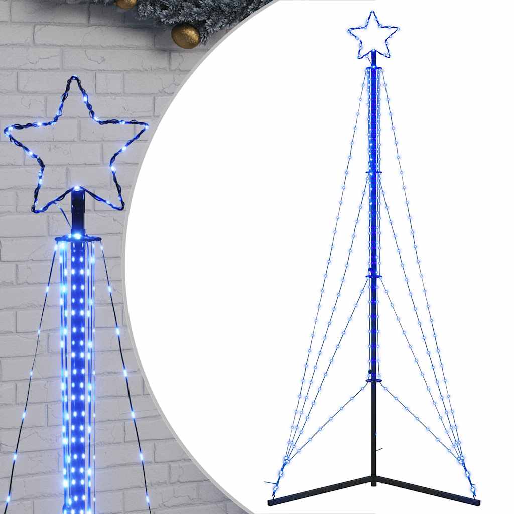 Vidaxxl Sapin de Noël LED 483 LED 240 cm bleu