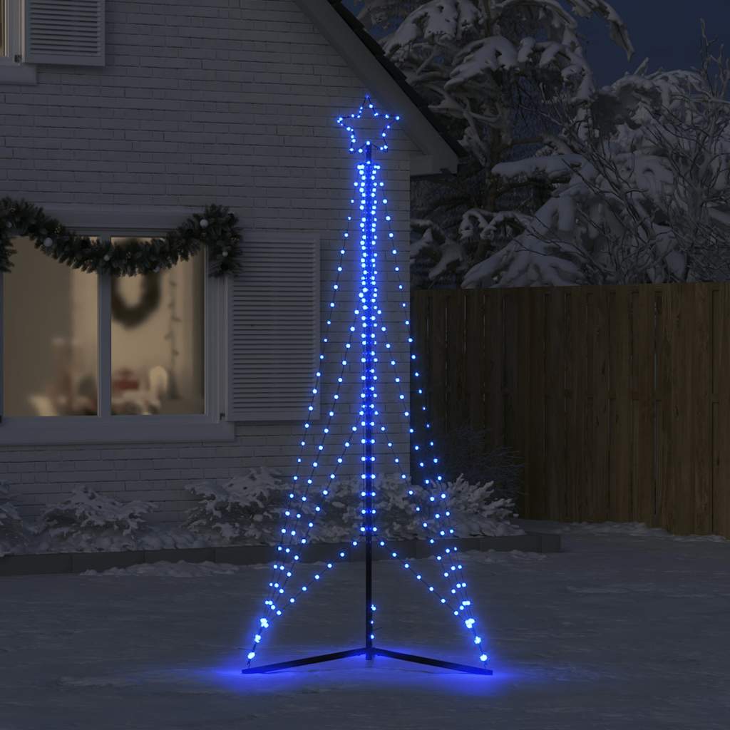 Vidaxxl Sapin de Noël LED 483 LED 240 cm bleu