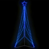 Vidaxxl Sapin de Noël LED 483 LED 240 cm bleu