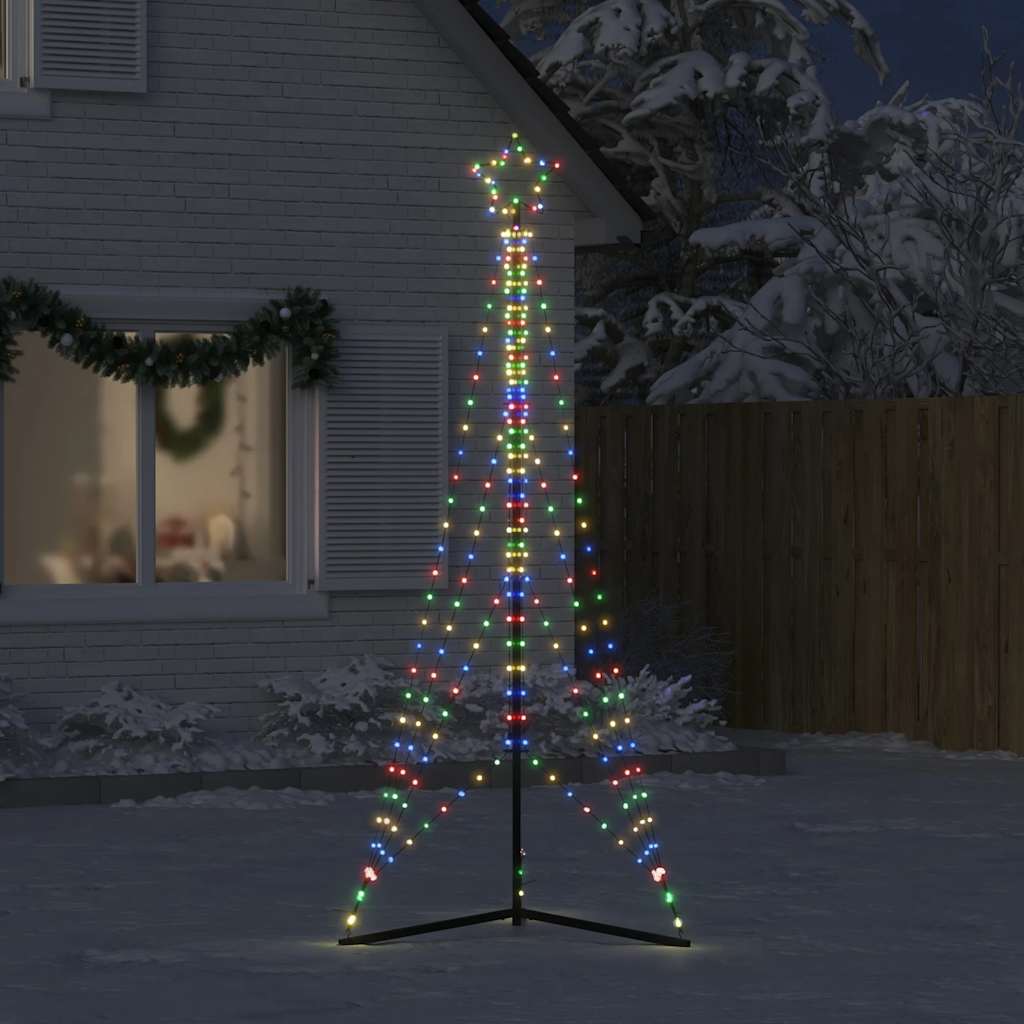 Vidaxl led-kerstboom 483 leds kleurrijk 240 cm