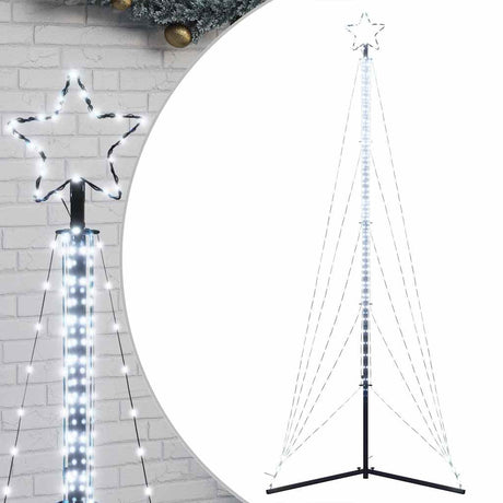 Vidaxxl Sapin de Noël LED 525 LED blanc froid 302 cm
