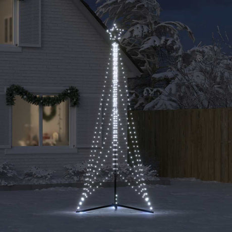 Vidaxxl Sapin de Noël LED 525 LED blanc froid 302 cm