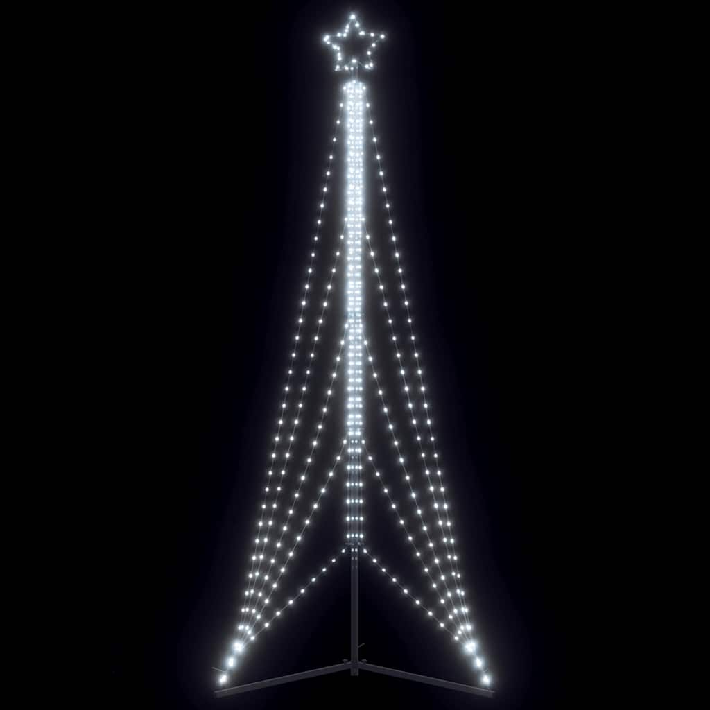 Vidaxxl Sapin de Noël LED 525 LED blanc froid 302 cm