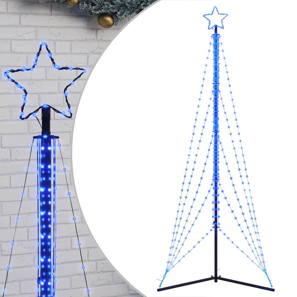 Vidaxxl Sapin de Noël LED 525 LED 302 cm bleu