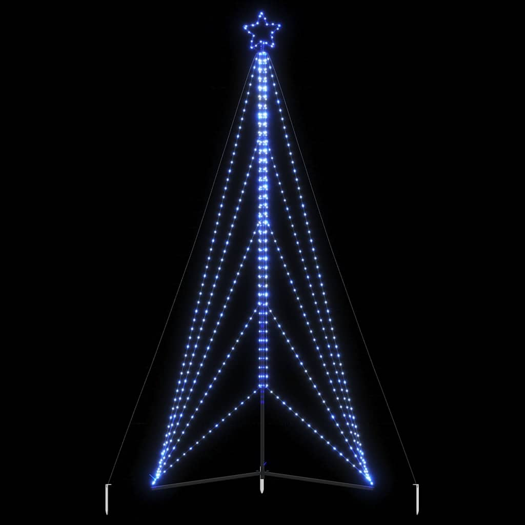 Vidaxxl Sapin de Noël LED 615 LED 404,5 cm bleu