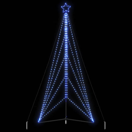 Vidaxxl Sapin de Noël LED 615 LED 404,5 cm bleu