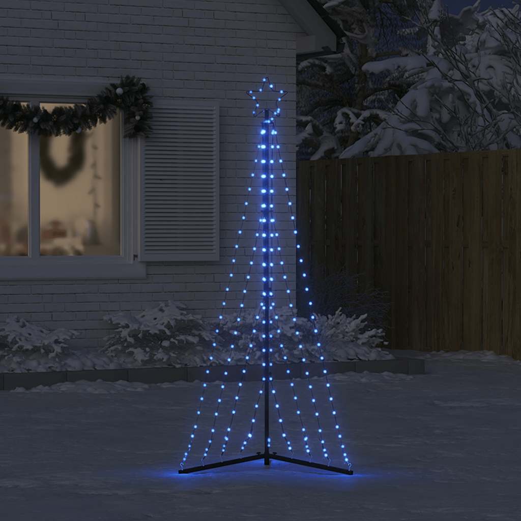 Vidaxxl Sapin de Noël LED 339 LED 187 cm bleu
