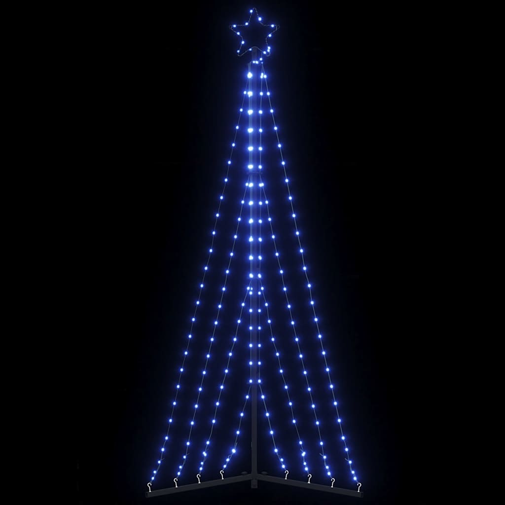 Vidaxxl Sapin de Noël LED 339 LED 187 cm bleu