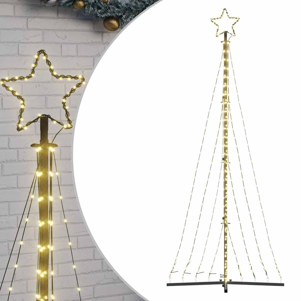 Vidaxxl Sapin de Noël LED 447 LED blanc chaud 249 cm