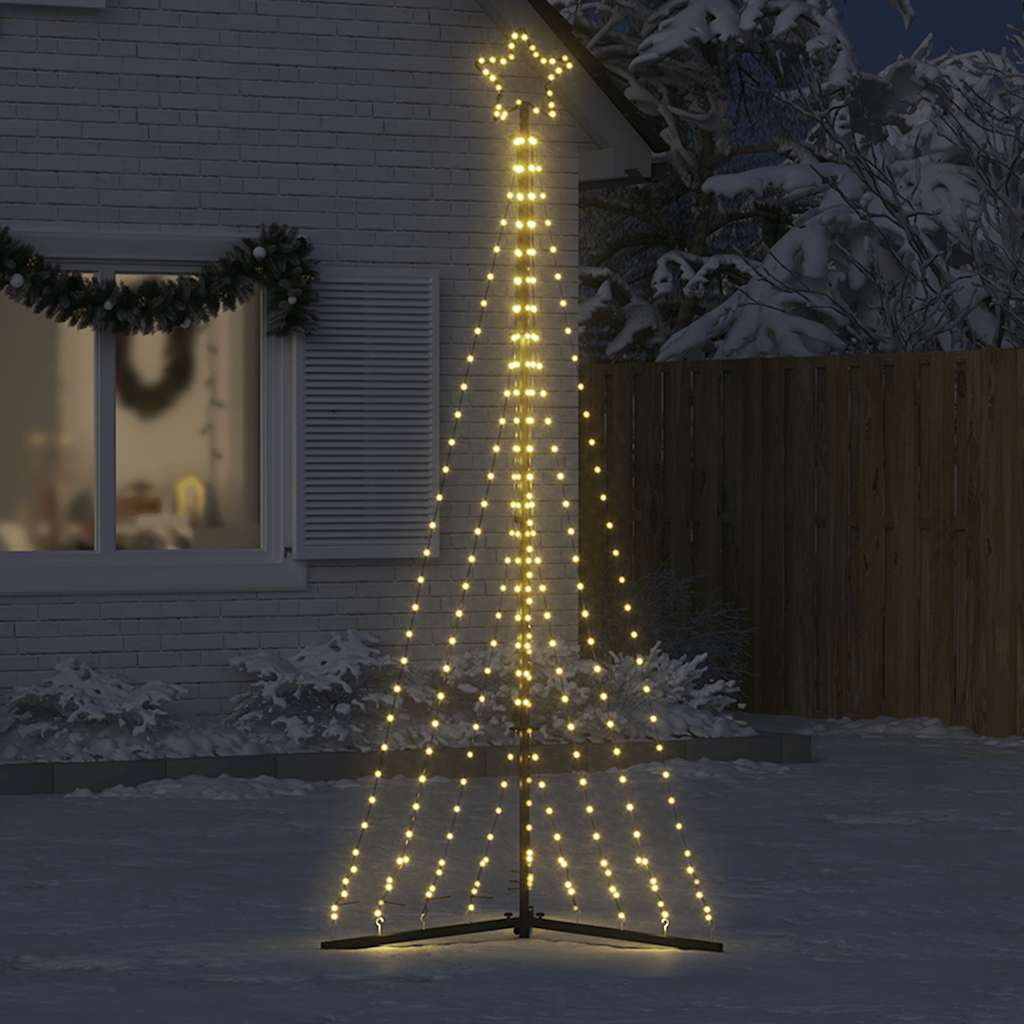 Vidaxxl Sapin de Noël LED 447 LED blanc chaud 249 cm