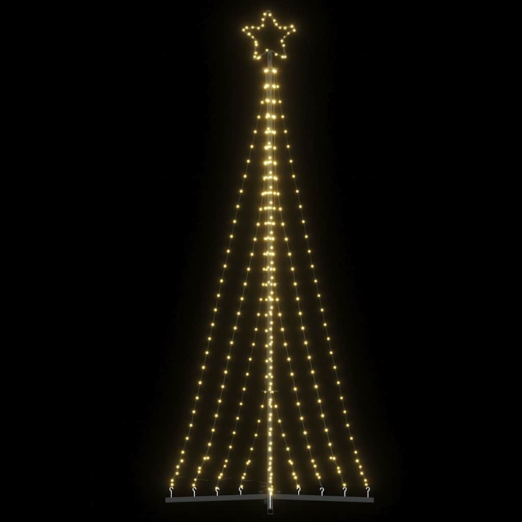 Vidaxxl Sapin de Noël LED 447 LED blanc chaud 249 cm
