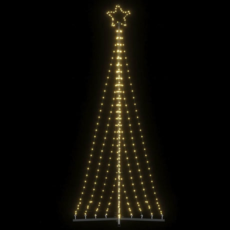 Vidaxxl Sapin de Noël LED 447 LED blanc chaud 249 cm