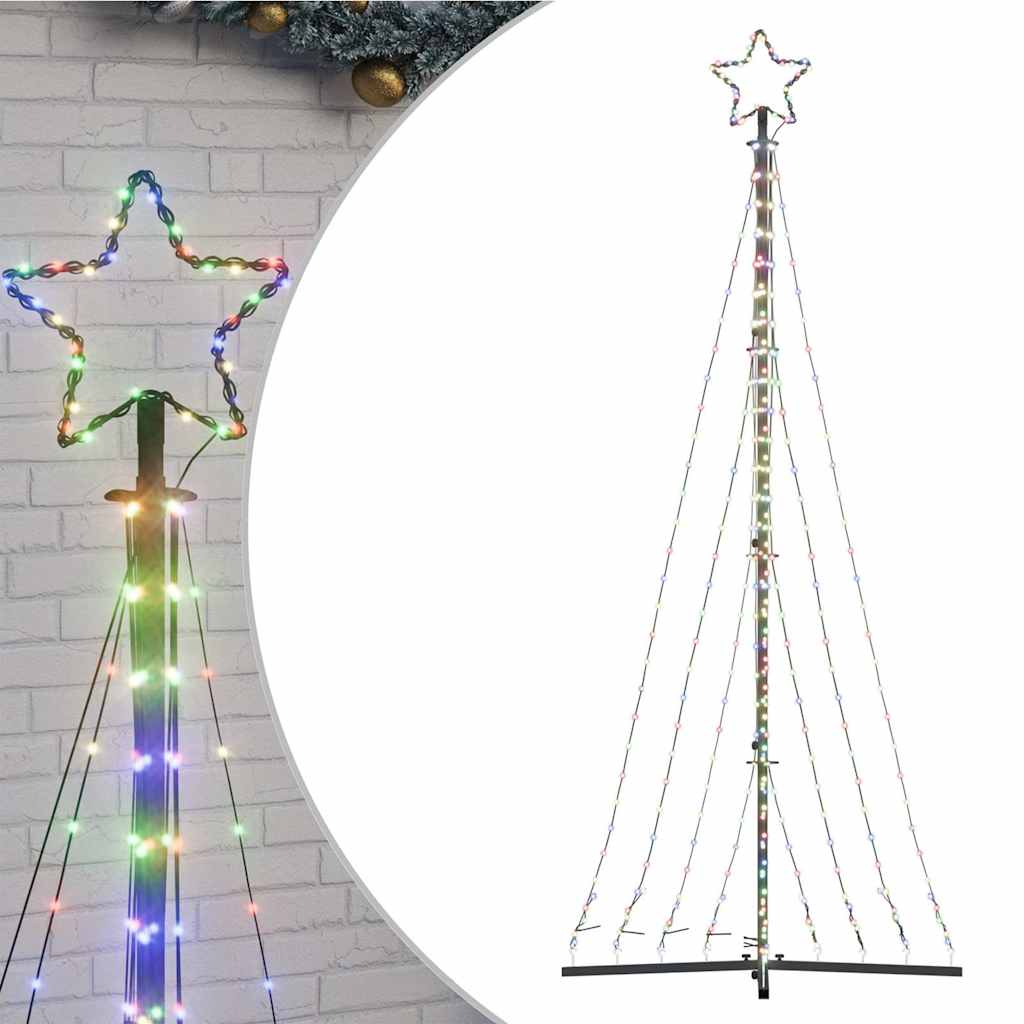 Vidaxxl Sapin de Noël LED 447 LED colorées 249 cm