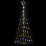 Vidaxl led-kerstboom 447 leds kleurrijk 249 cm