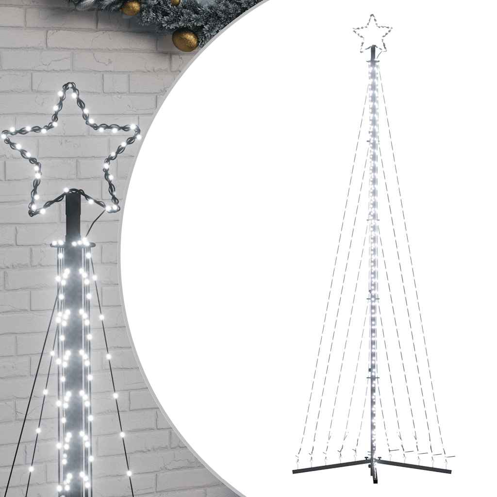 Vidaxxl Sapin de Noël LED 495 LED blanc froid 300,5 cm