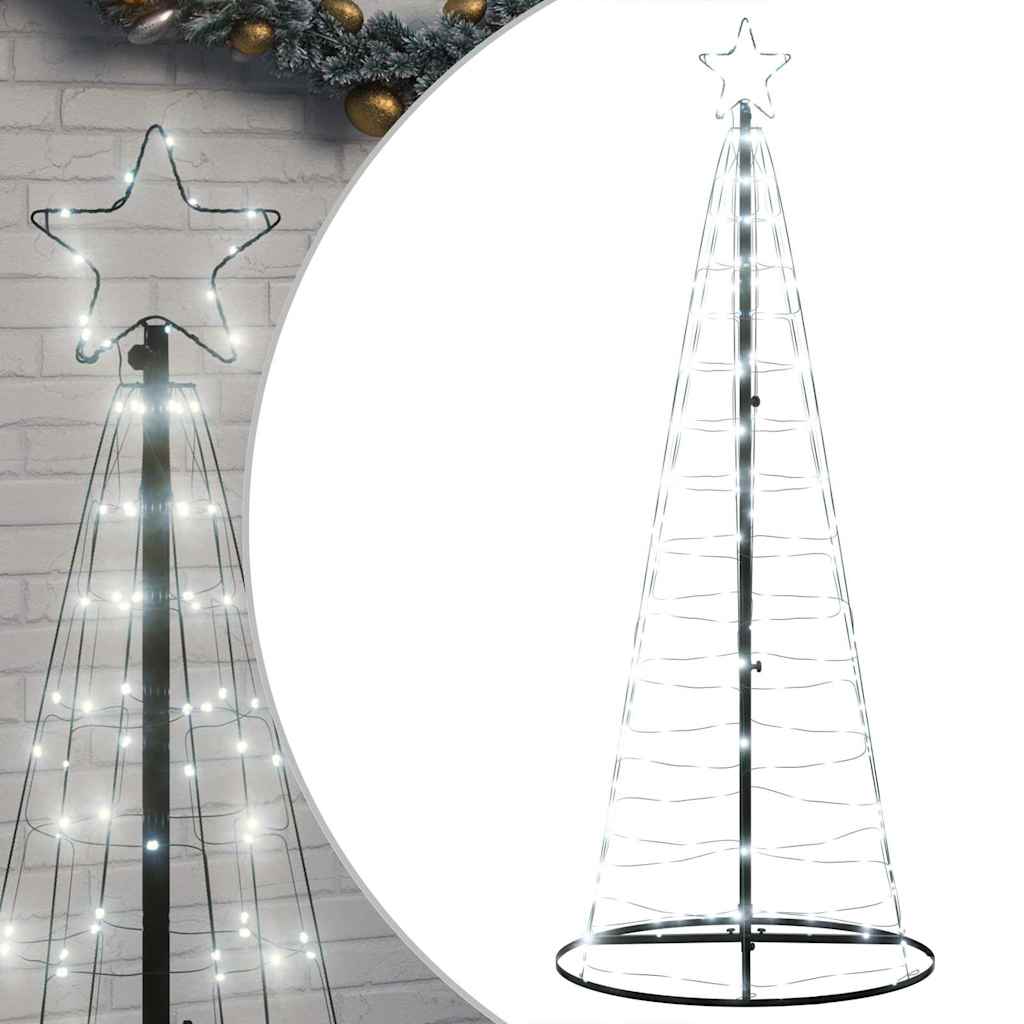 Vidaxxl Sapin de Noël LED 200 LED blanc froid 182 cm