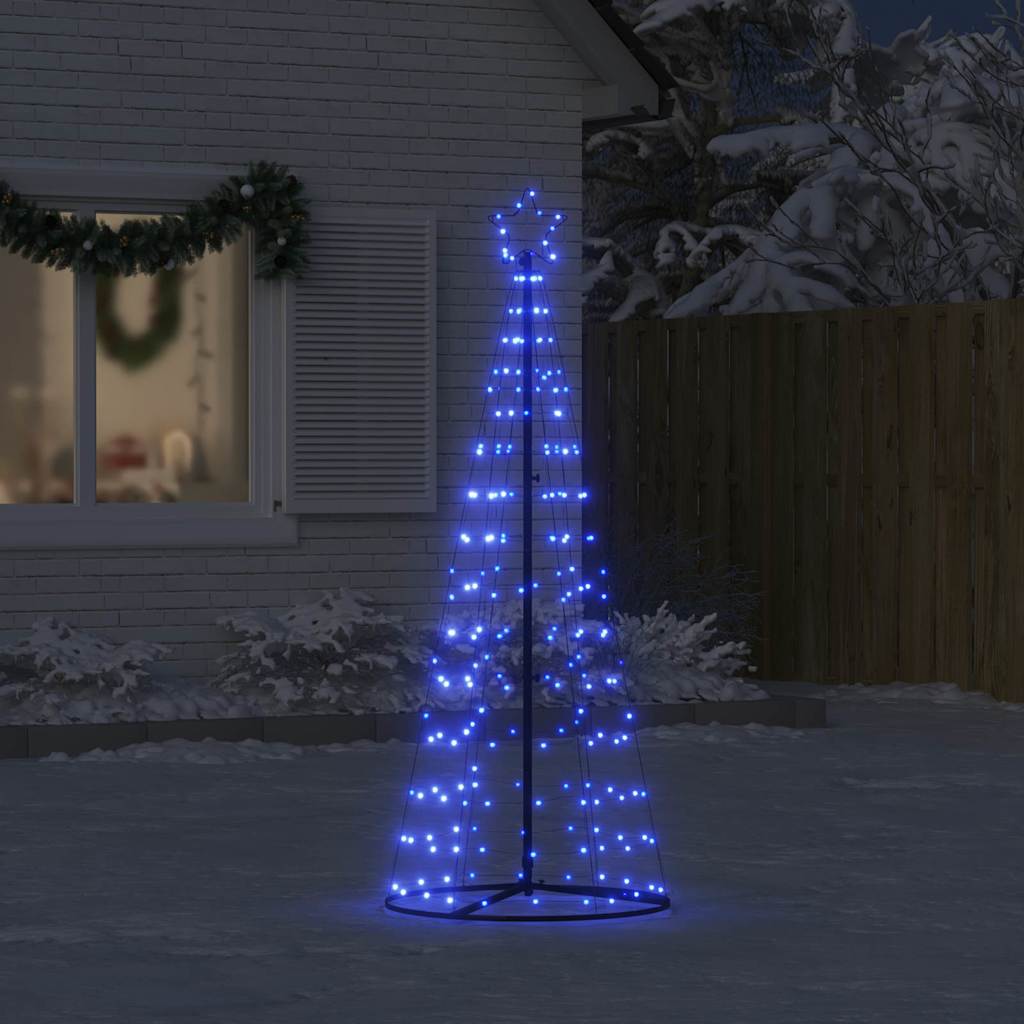 Vidaxxl Sapin de Noël LED 200 LED 180 cm bleu