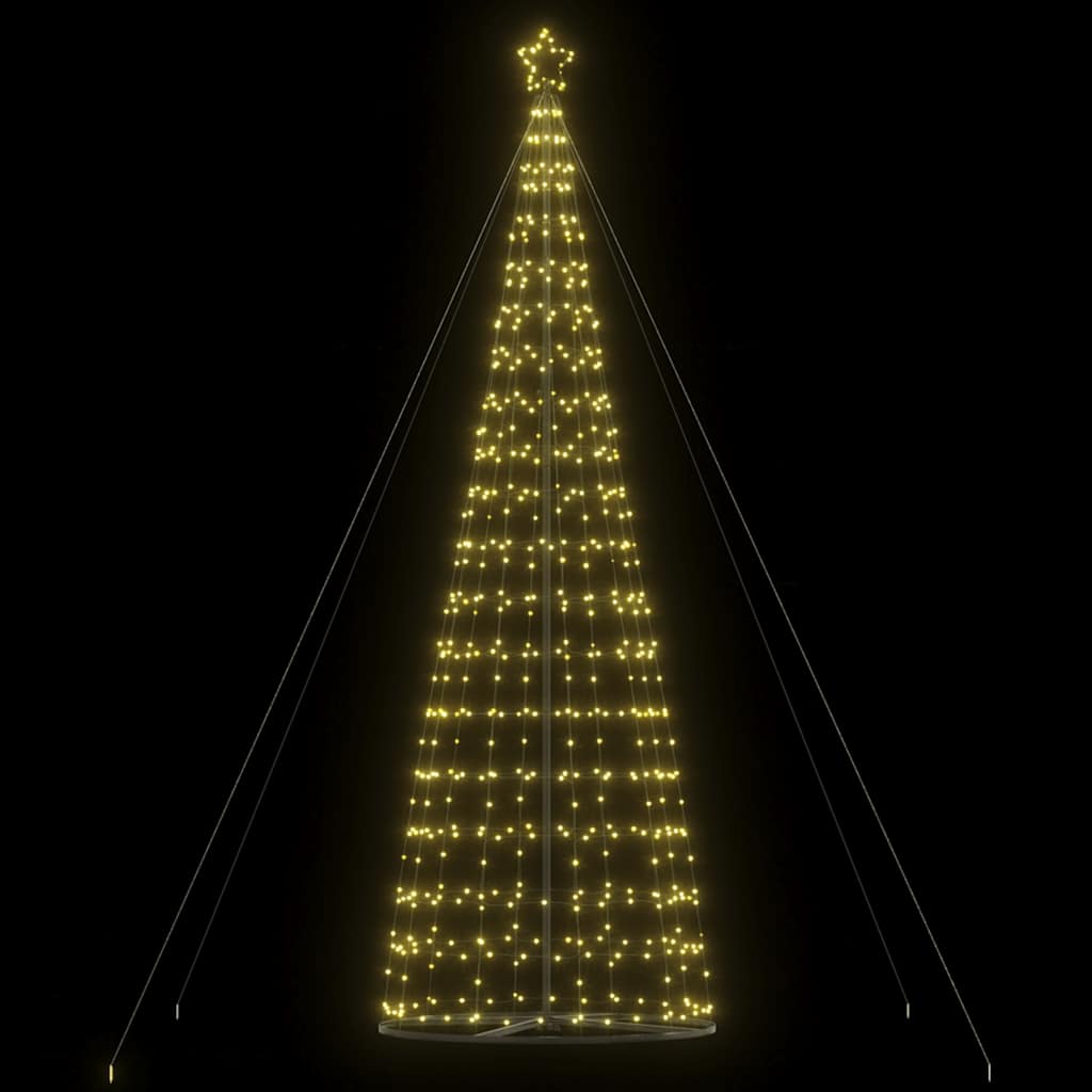 Vidaxxl Sapin de Noël LED 1534 LED blanc chaud 503 cm