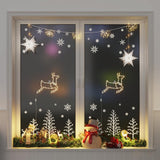VidaXL lumières de Noël silhouette de renne 2 pcs 35 LED blanc chaud