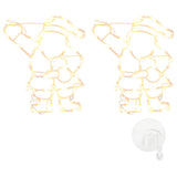 VidaXL lumières de Noël silhouette du Père Noël2 pcs 35 LED blanc chaud