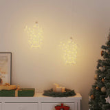 VidaXL lumières de Noël silhouette du Père Noël2 pcs 35 LED blanc chaud