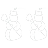 VidaXL lumières de Noël silhouette de bonhomme de neige 2 pcs 35 LED blanc chaud