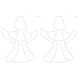 VidaXL lumières de Noël silhouette d'ange 2 pcs 50 LED blanc chaud