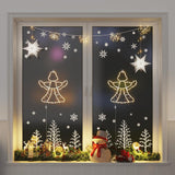 VidaXL lumières de Noël silhouette d'ange 2 pcs 50 LED blanc chaud