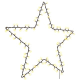 VidaXL lumières de Noël silhouette étoile 115 LED blanc chaud