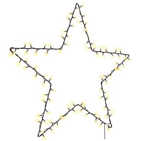 VidaXL lumières de Noël silhouette étoile 115 LED blanc chaud