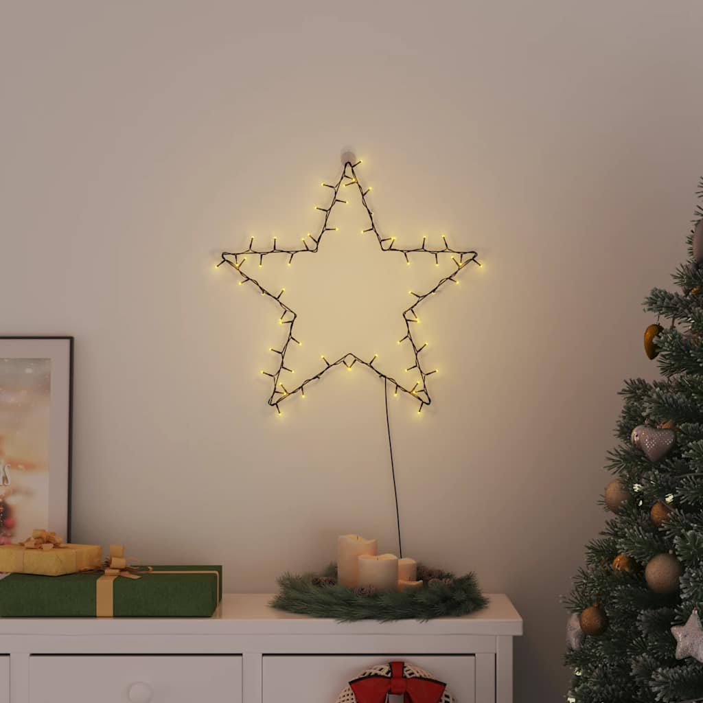 VidaXL lumières de Noël silhouette étoile 80 LED blanc chaud