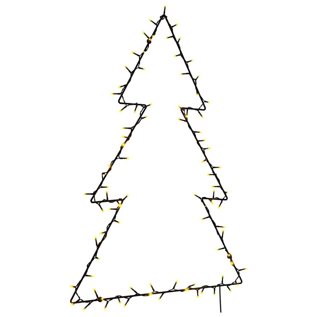 VidaXL lumières de Noël silhouette d'arbre de Noël 115 LED blanc chaud