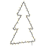 VidaXL lumières de Noël silhouette d'arbre de Noël 115 LED blanc chaud