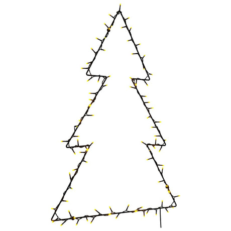 VidaXL lumières de Noël silhouette d'arbre de Noël 115 LED blanc chaud