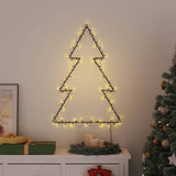 VidaXL lumières de Noël silhouette d'arbre de Noël 115 LED blanc chaud