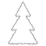 VidaXL lumières de Noël silhouette d'arbre de Noël 115 LED blanc chaud