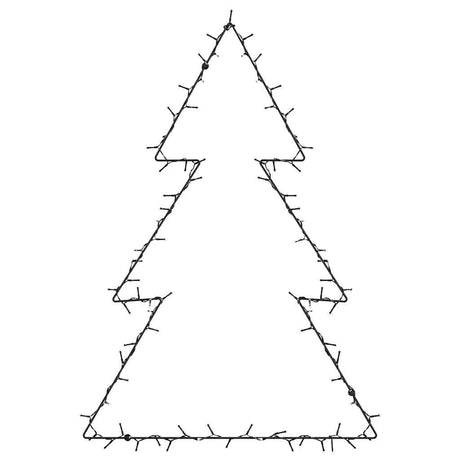 VidaXL lumières de Noël silhouette d'arbre de Noël 115 LED blanc chaud