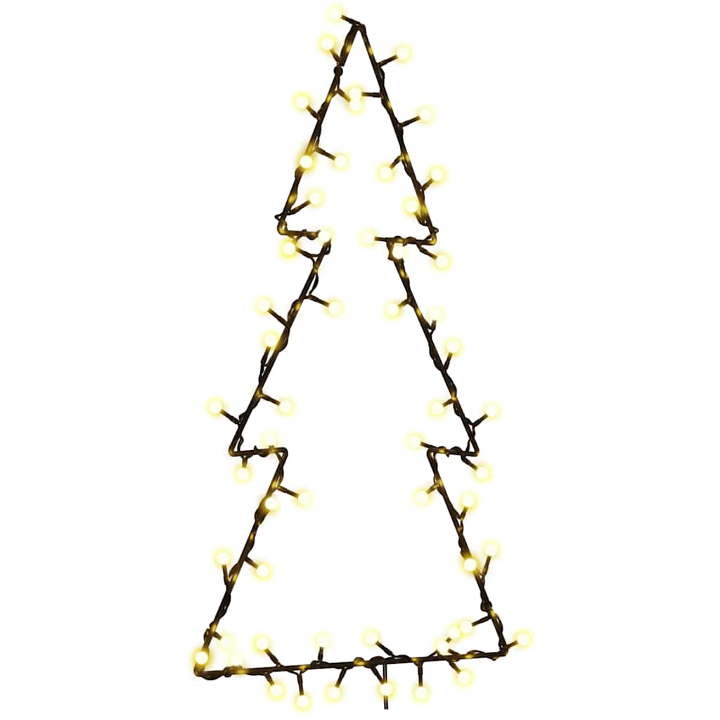 VidaXL lumières de Noël silhouette d'arbre de Noël 80 LED blanc chaud