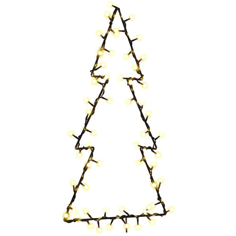 VidaXL lumières de Noël silhouette d'arbre de Noël 80 LED blanc chaud