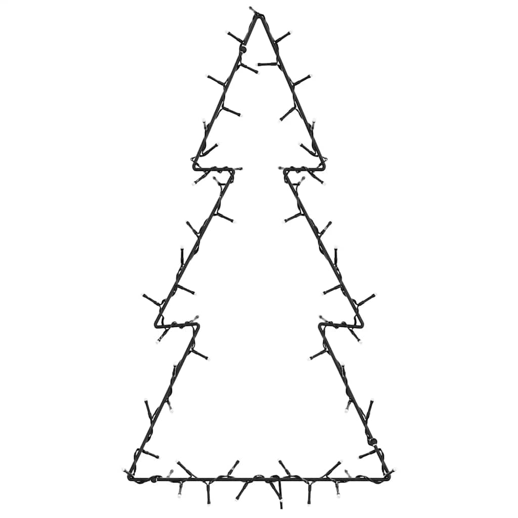 VidaXL lumières de Noël silhouette d'arbre de Noël 80 LED blanc chaud