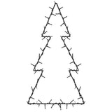 VidaXL lumières de Noël silhouette d'arbre de Noël 80 LED blanc chaud